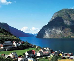 The tiny picturesque village of Fl&aring;m