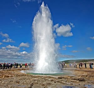 One of the spectacular geysers in Iceland
