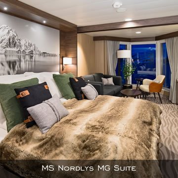 Hurtigruten cabins - An MG Suite on board MS Nordlys