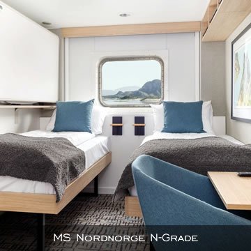 Hurtigruten cabins - A typical N Grade cabin on board MS Nordnorge