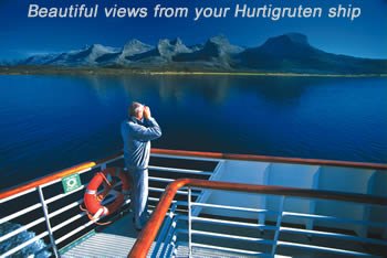 Stunning view of the Norway coast from your Hurtigruten ship Stunning scenery on the Norwegian Coastal Voyage