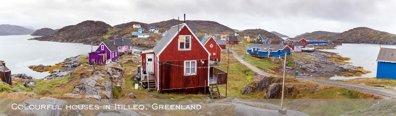 Colourful houses in Itilleq, Greenland