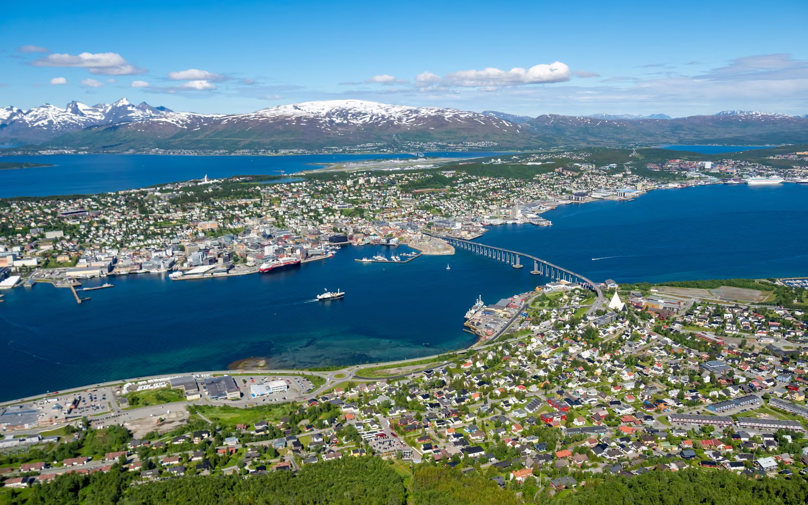 Troms&oslash; seen from above