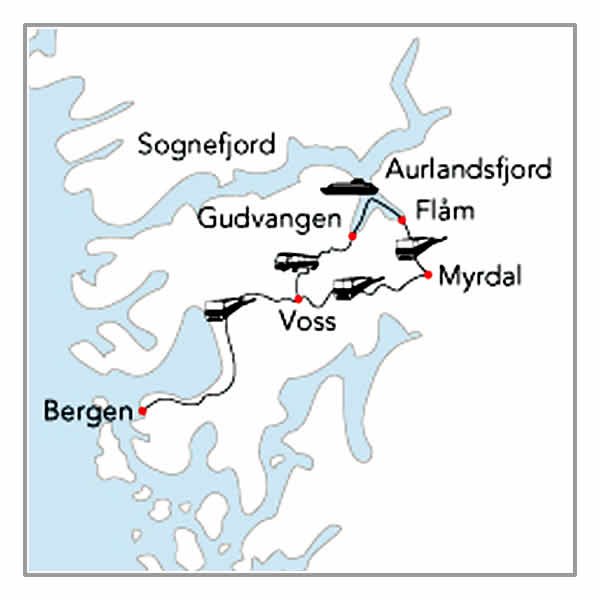 Norway in a Nutshell map