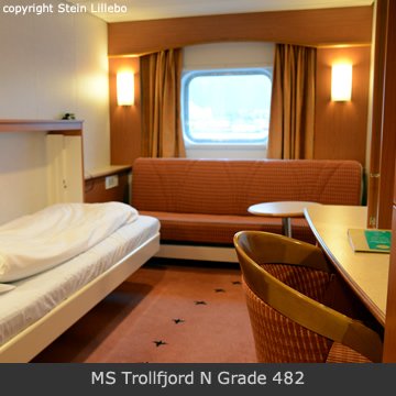Hurtigruten cabins - A typical N Grade cabin on board MS Trollfjord